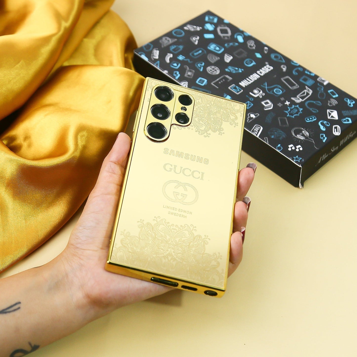 Limited Edition Gold Crafted Gucci Case - Samsung