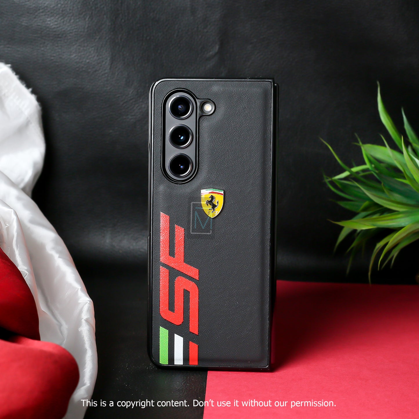 Galaxy Z Fold5 Speed Edition Ferrari Leather Case