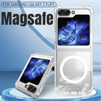 Galaxy Z Flip5 Anti-Knock TPU Transparent MagSafe Case