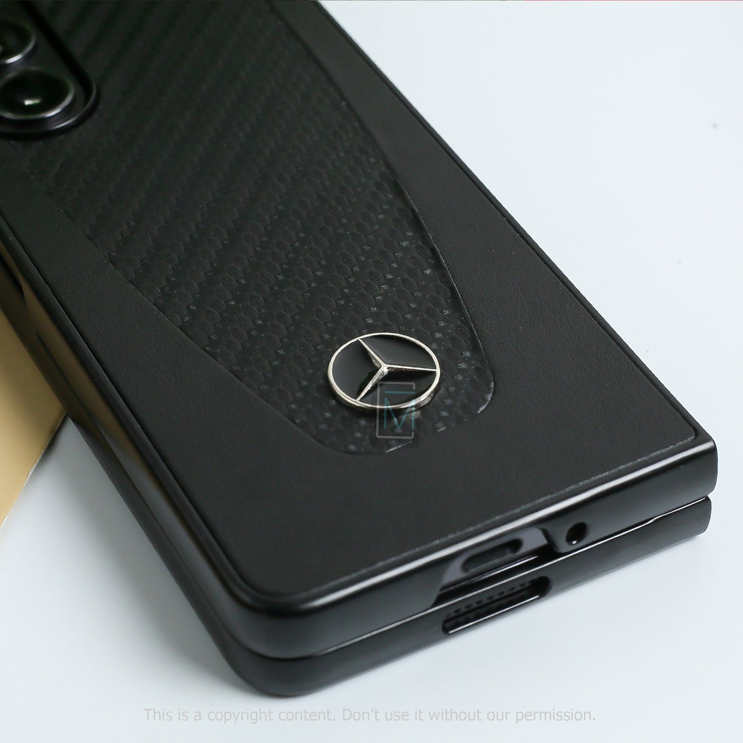 Mercedes Benz ® Galaxy Z Fold5 Carbon Fiber Hybrid Case