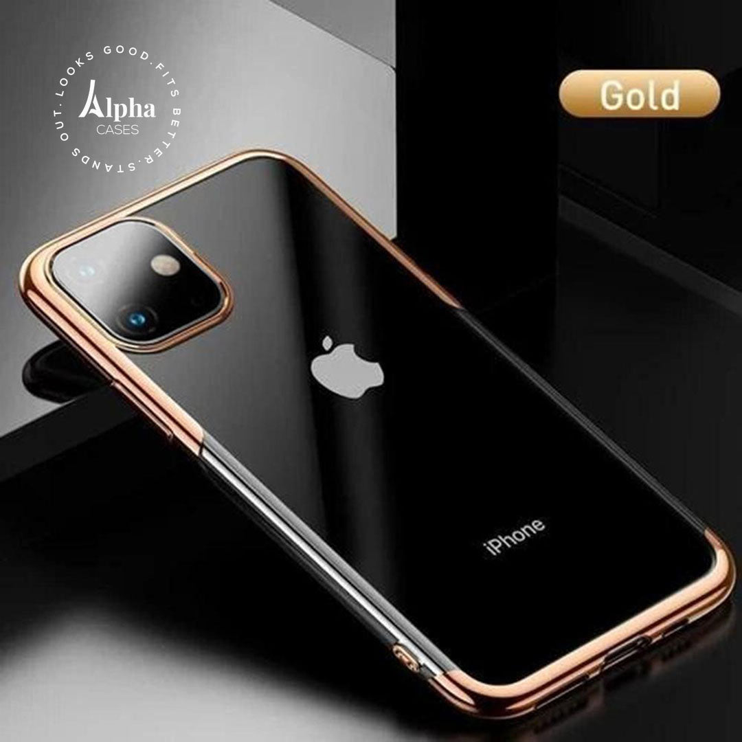 iPhone 11 Series Electroplating Silicone Transparent Glitter Case