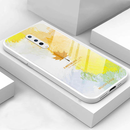 Watercolor Mapple Leaf Glass Case - OnePlus Nord