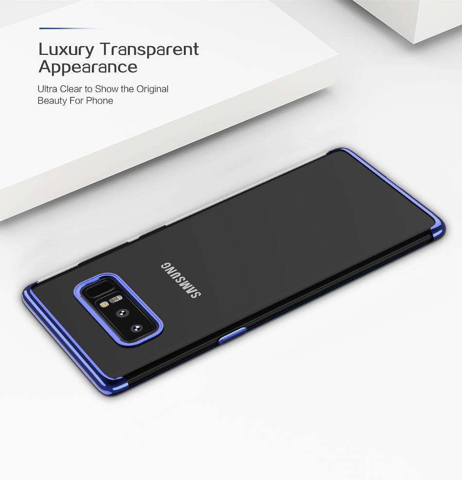 Galaxy Note 8 Glitter Series Transparent Ultra-thin Back Case