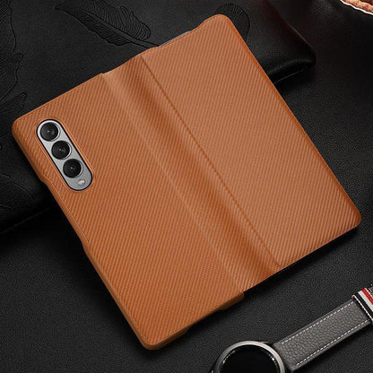 Galaxy Z Fold3 Carbon Fiber Leather Case