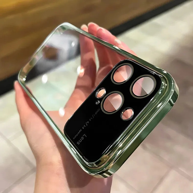 Luxury Plating Transparent Window Lens Case - iPhone