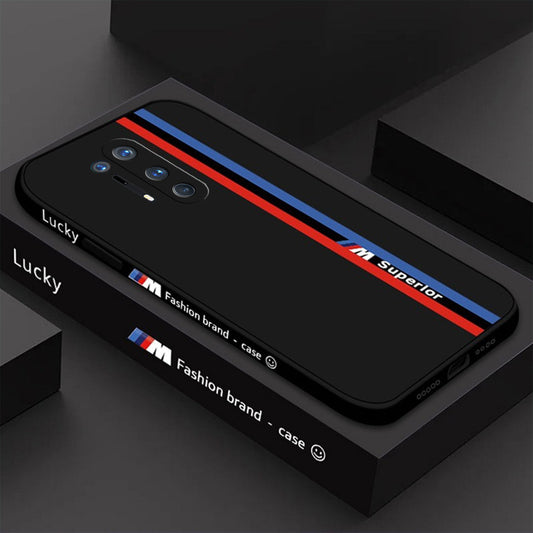 OnePlus 8 Pro (2 in 1 Combo) Motorsports Silicone Case + Tempered Glass