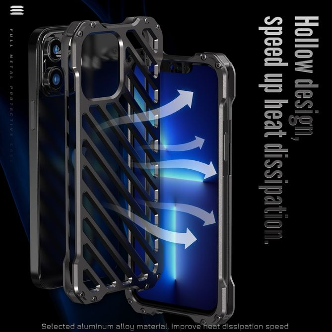 iPhone 13 Pro Max - R Just Aluminium Alloy Metallic Grill Case
