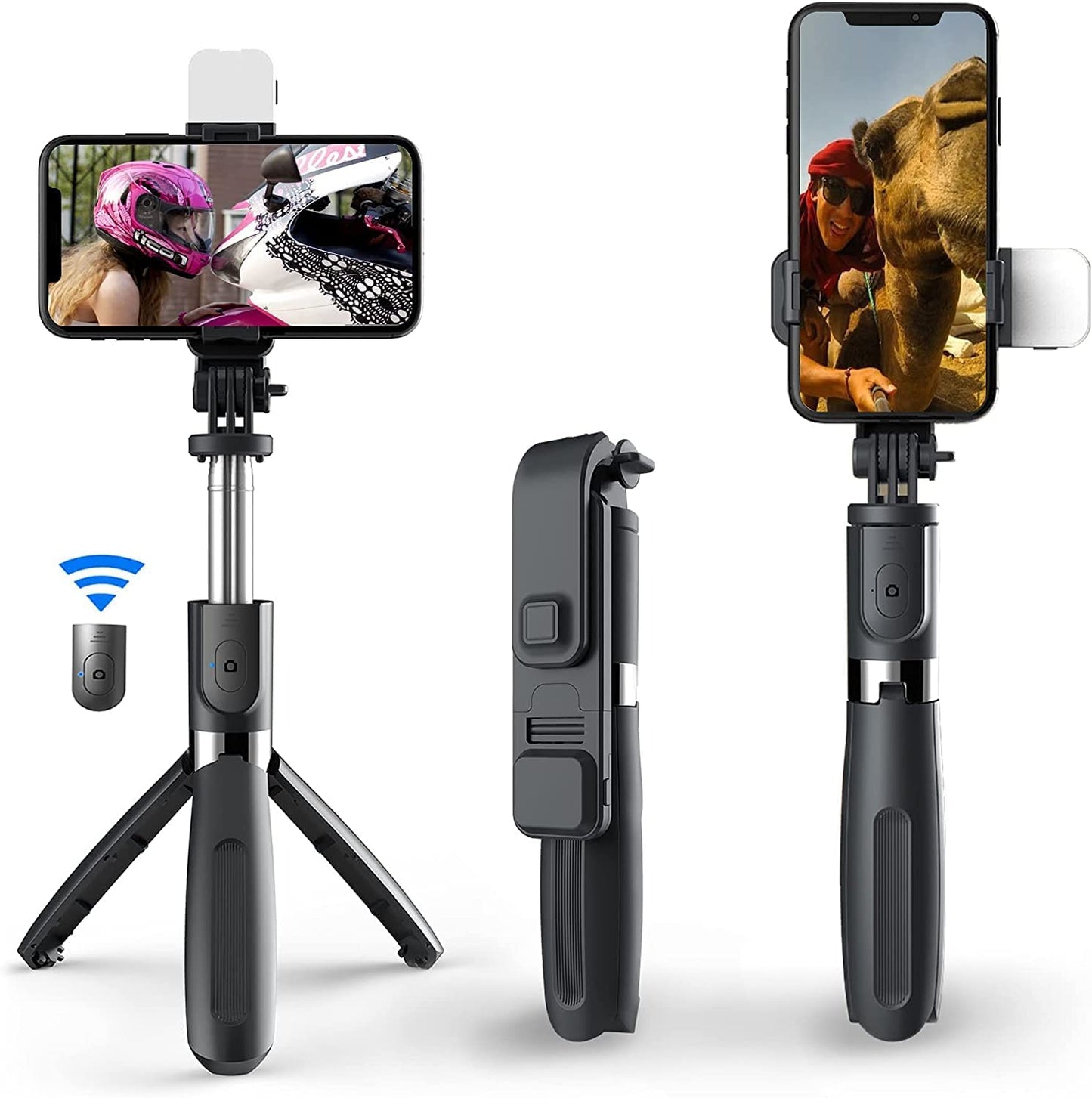 Selfie Stick Tripod With Flashlight