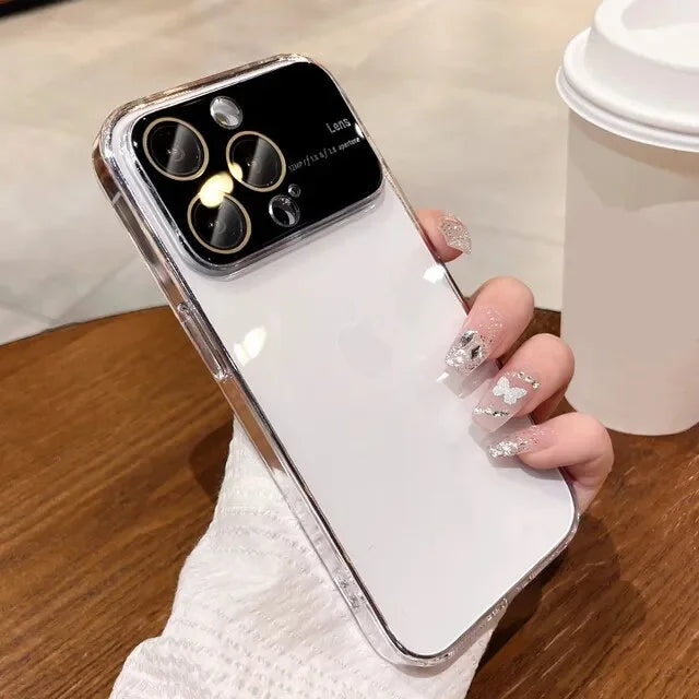 Luxury Plating Transparent Window Lens Case - iPhone