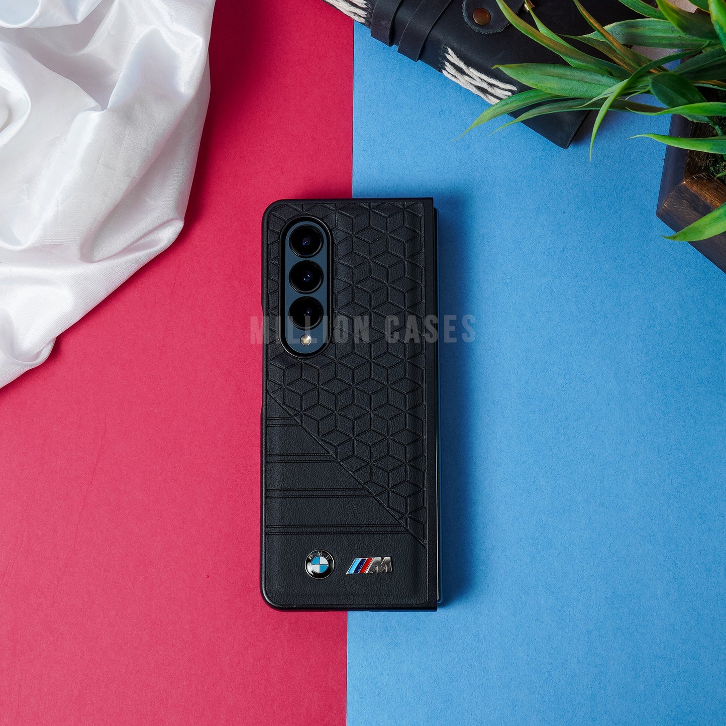 Galaxy Z Fold3 BMW Cube Pattern Design Case