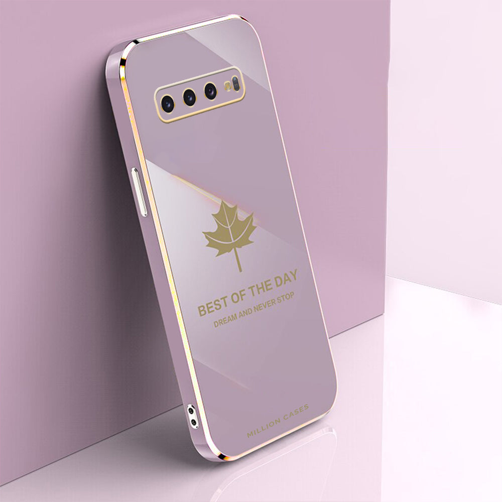 Galaxy S Series Electroplating Mapple Leaf Soft Case
