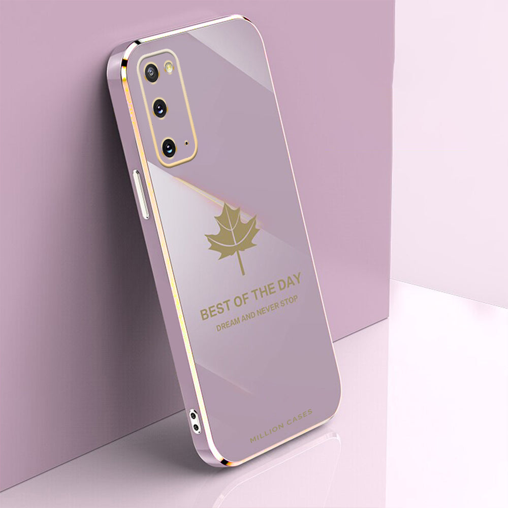 Galaxy S Series Electroplating Mapple Leaf Soft Case