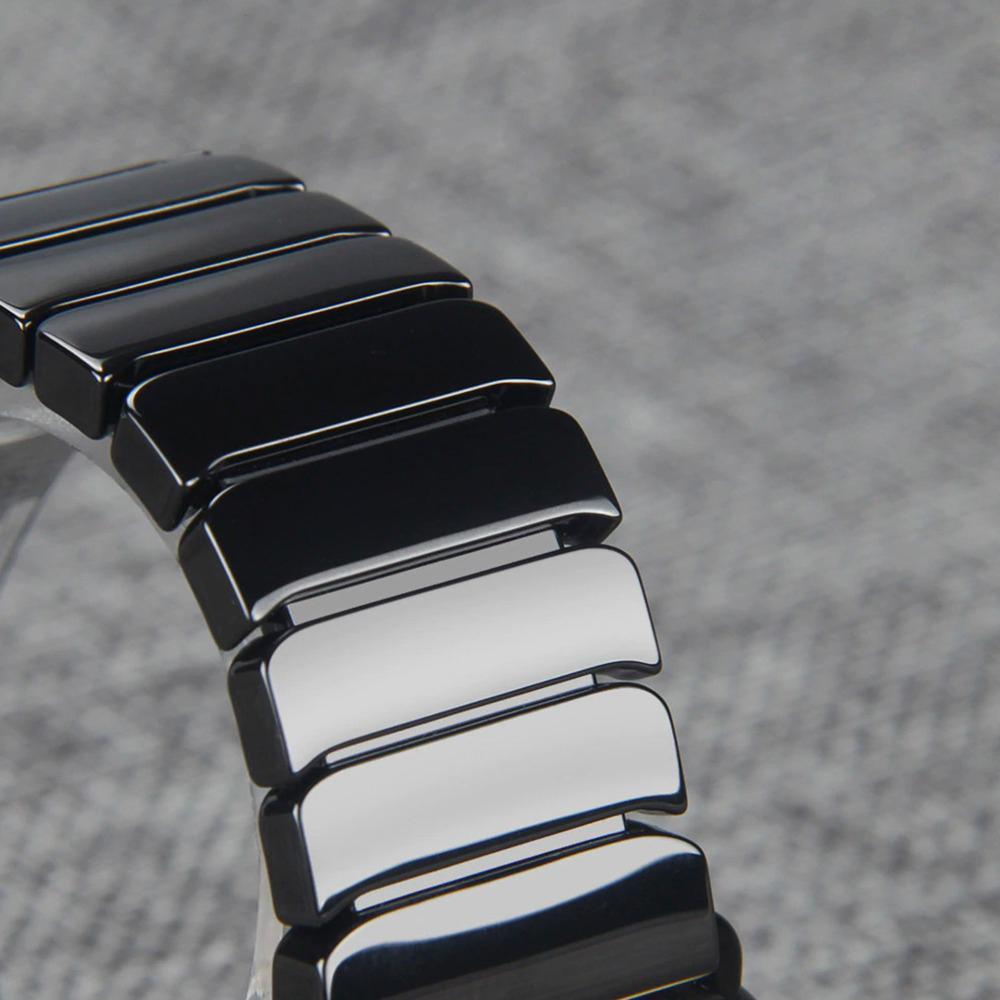 Ceramic Metal Band for Apple Watch [44MM] - Black