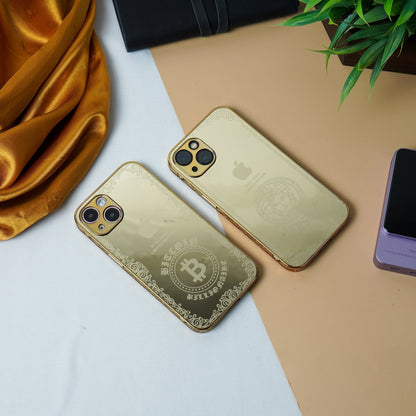 iPhone 15 Series Crafted Gold Luxurious Camera Protective Case