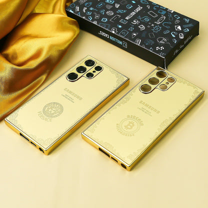 Galaxy S22 Series Luxurious Crafted Gold Camera Protective Case