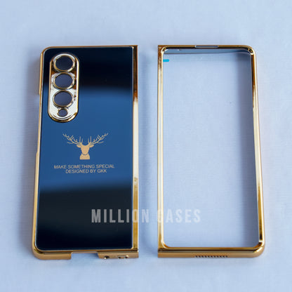 Galaxy Z Fold4 Deer Pattern Inspirational Glass Case