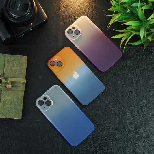 iPhone 14 Frosted Matte Gradient Back Case