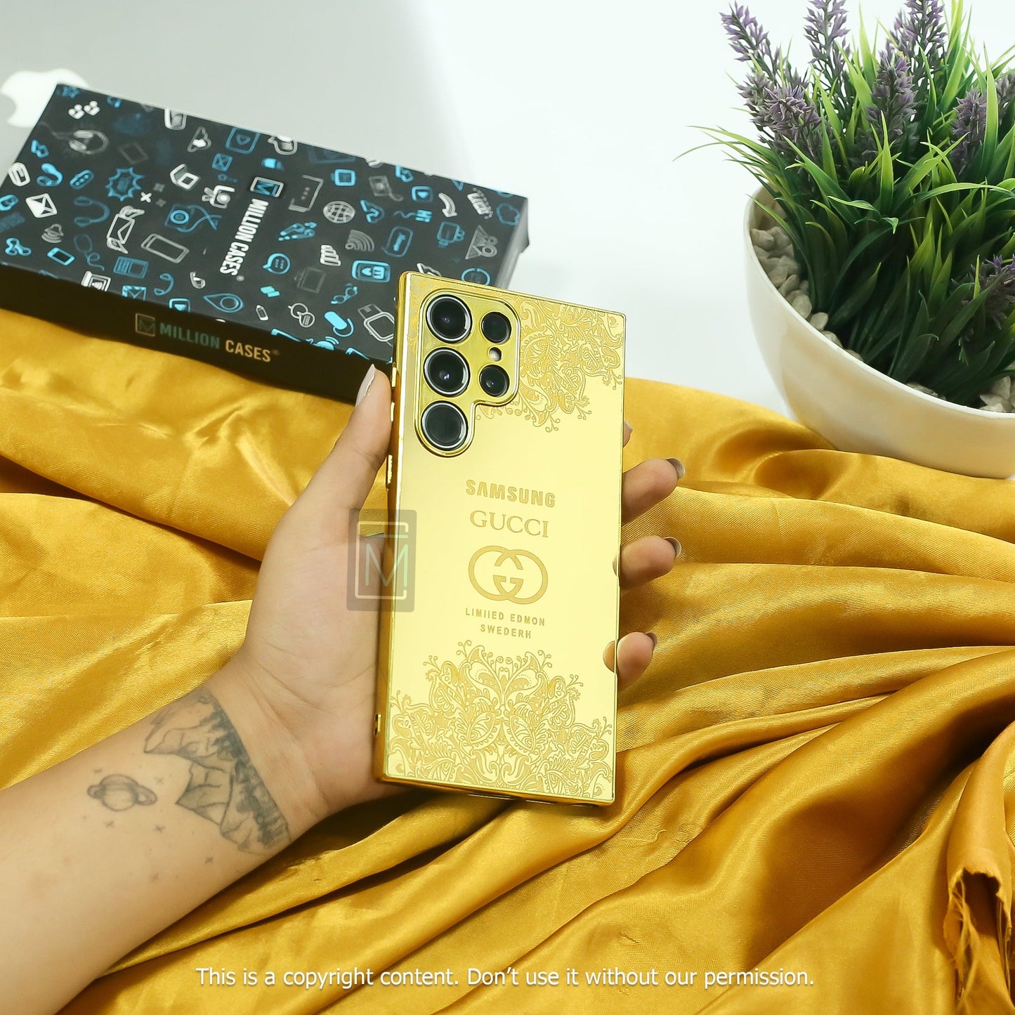 Galaxy S23 Series Luxurious Crafted Gold Camera Protective Case