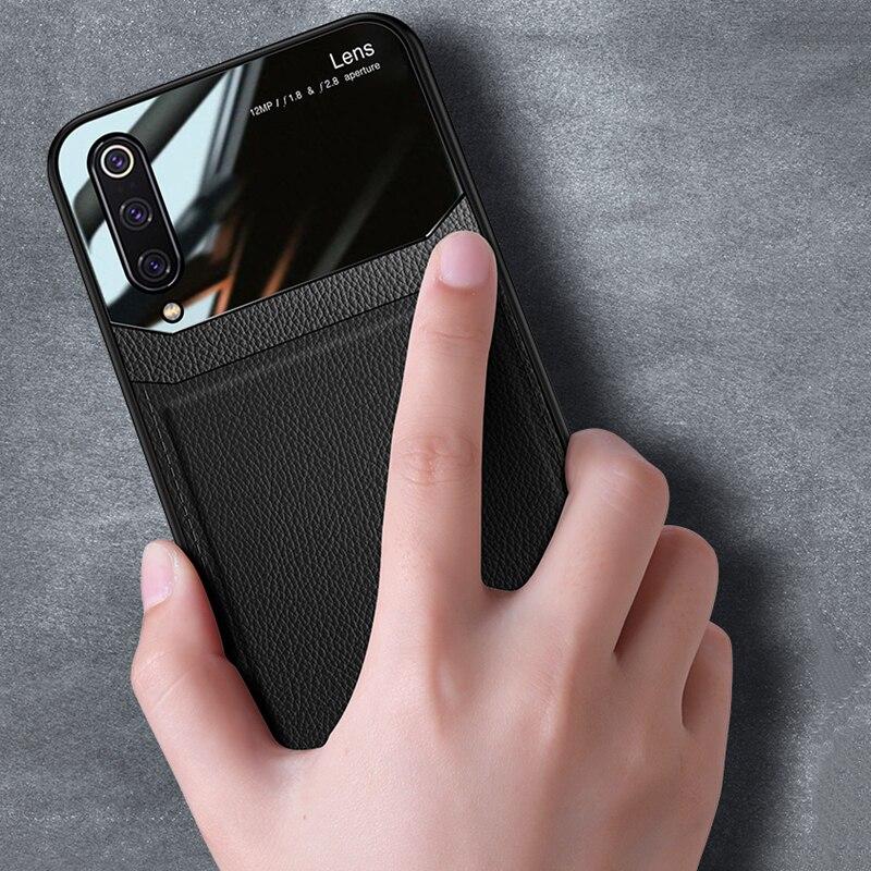 Galaxy A50 Sleek Slim Leather Glass Case