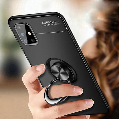 Galaxy M Series Metallic Finger Ring Holder Case