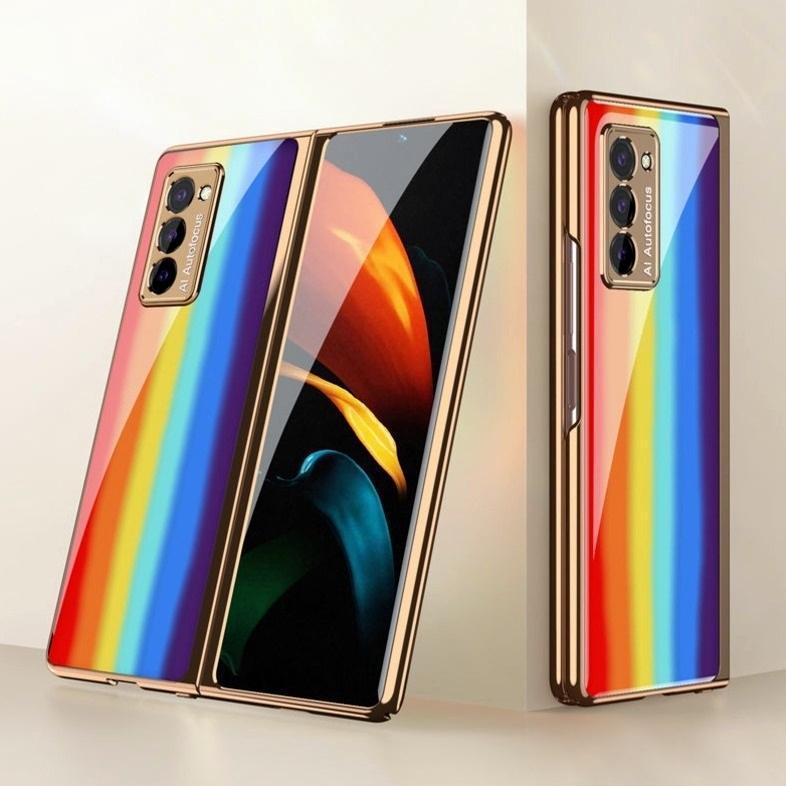 Galaxy Z Fold2 Rainbow Glass Case