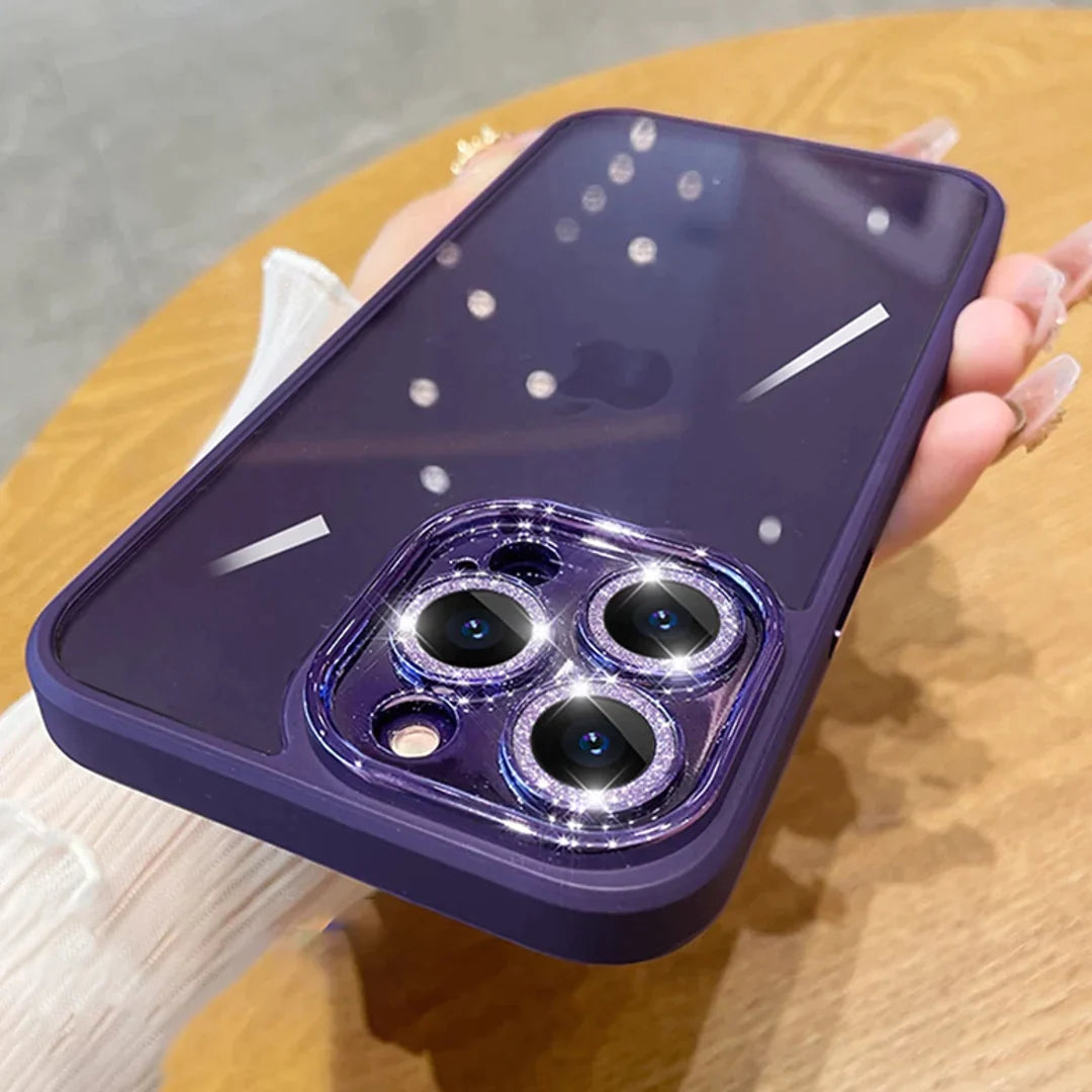 iPhone 14 Pro Diamond Camera Lens Clear Bumper Case