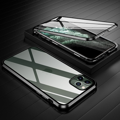 iPhone 11 Series Electronic Auto-Fit (Front+ Back) Glass Magnetic Case