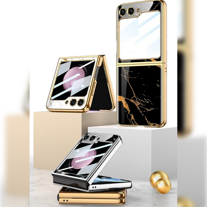 Galaxy Z Flip5 Marble Glass Case