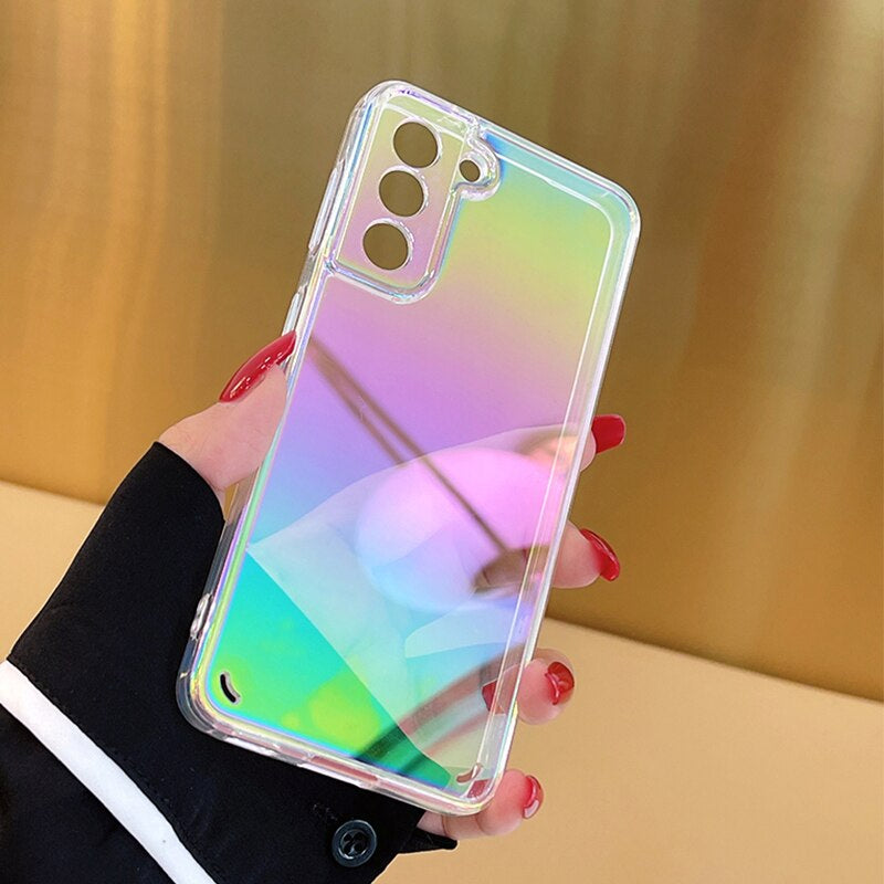 Galaxy S21 Series Gradient Aurora Clear Case