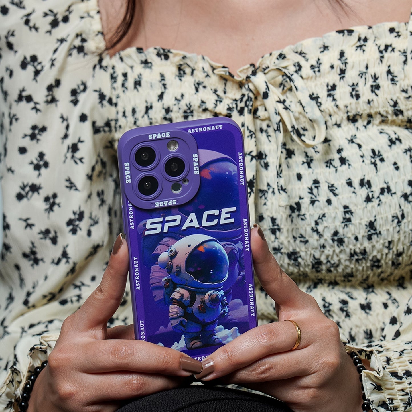 iPhone 14 Pro Luxury Space Astronaut Defender Case