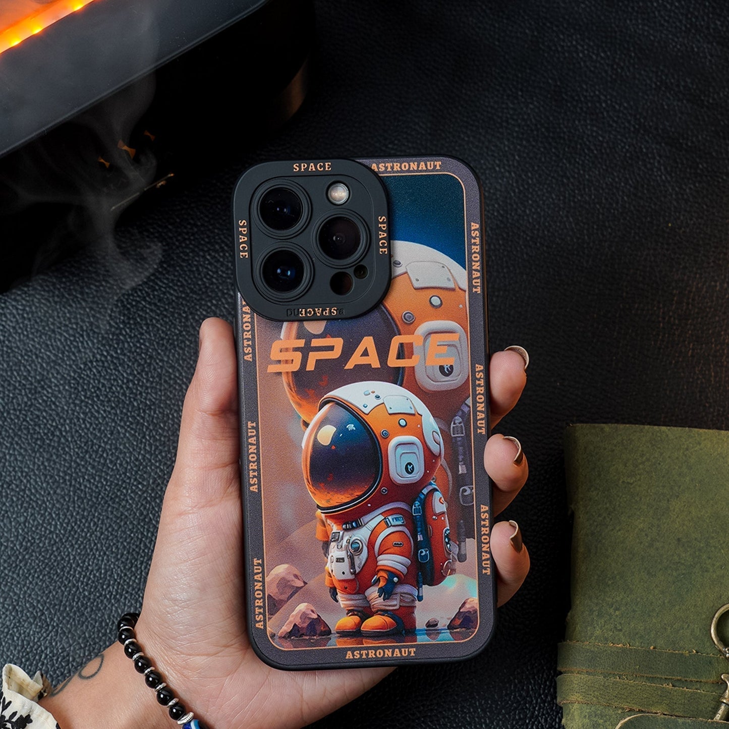 iPhone 14 Pro Luxury Space Astronaut Defender Case