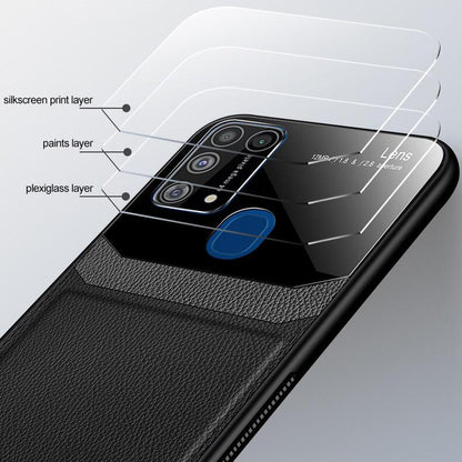 Galaxy M31 Sleek Slim Leather Glass Case