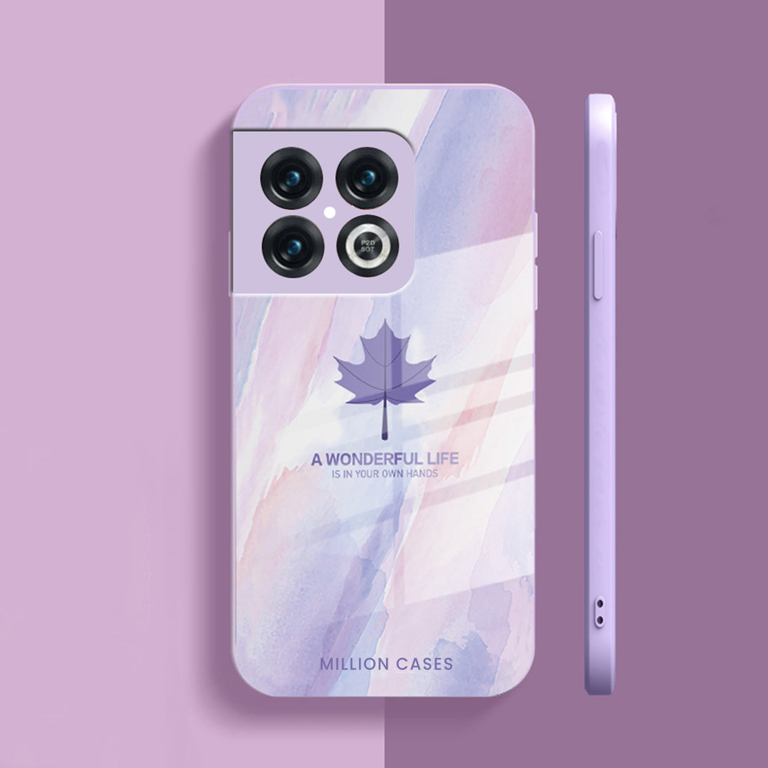 Watercolor Mapple Leaf Glass Case - OnePlus Nord