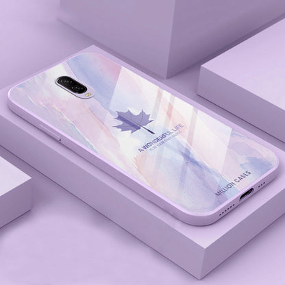 OnePlus 7 Watercolor Mapple Leaf Glass Case