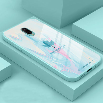 OnePlus 6 Watercolor Mapple Leaf Glass Case