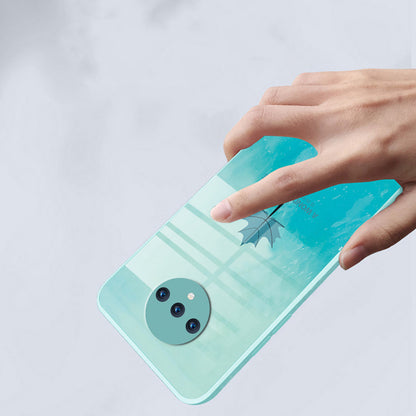 OnePlus 7T Watercolor Mapple Leaf Glass Case