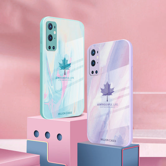 OnePlus 9 Pro Watercolor Mapple Leaf Glass Case