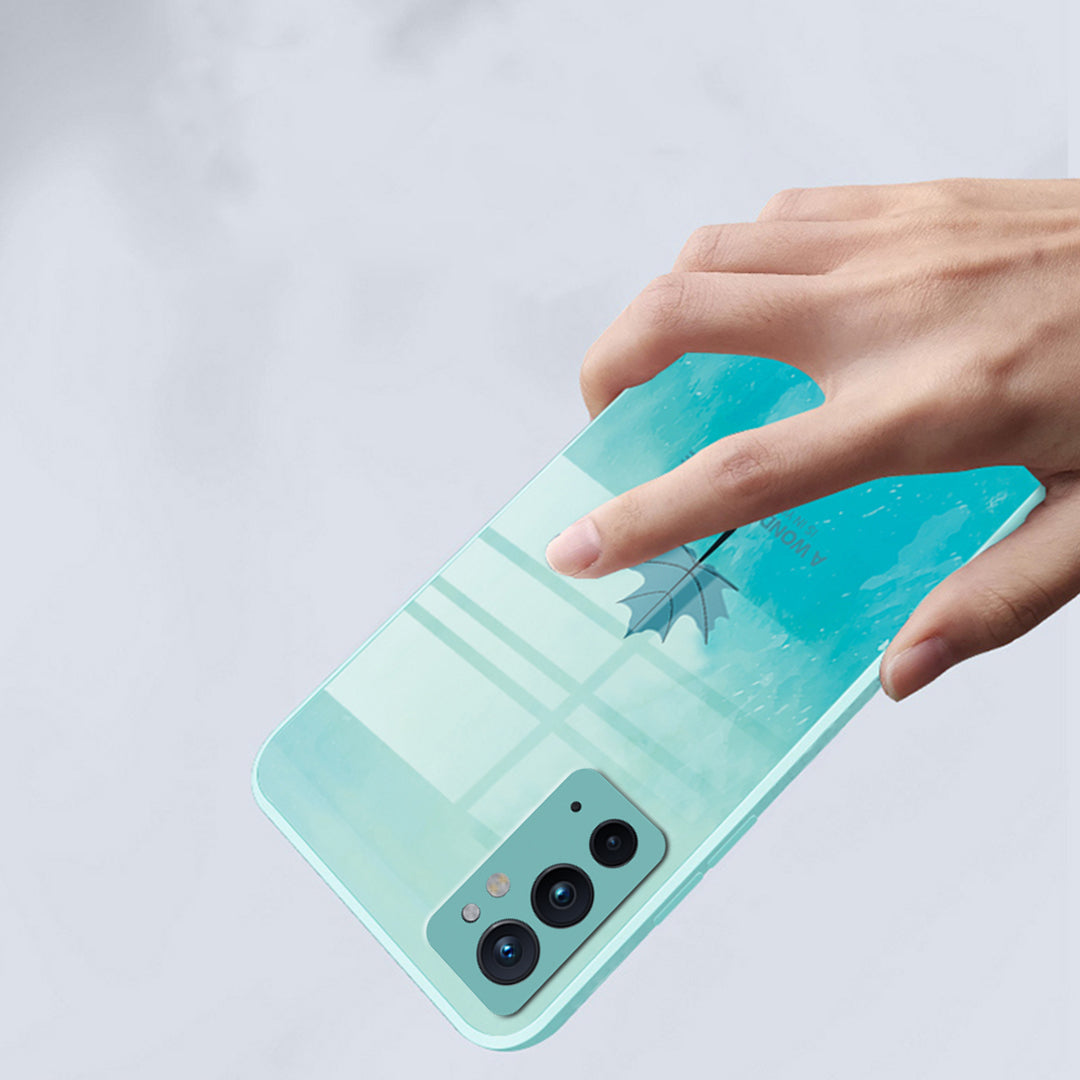 OnePlus 9RT Watercolor Mapple Leaf Glass Case