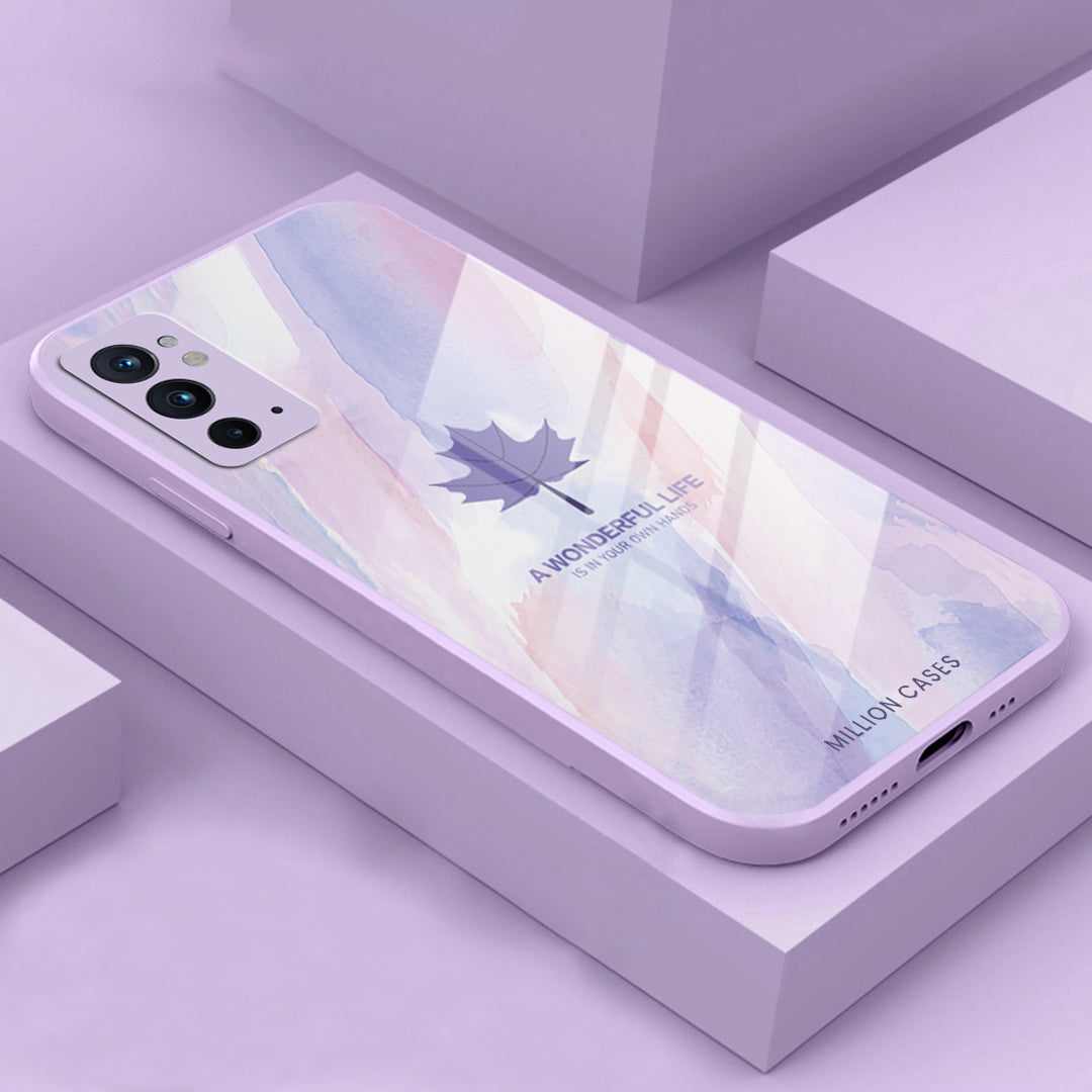 OnePlus 9RT Watercolor Mapple Leaf Glass Case