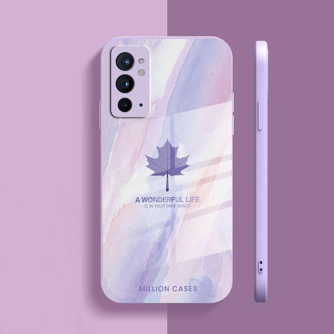 OnePlus 9RT Watercolor Mapple Leaf Glass Case