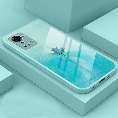 OnePlus Nord 2T Watercolor Mapple Leaf Glass Case