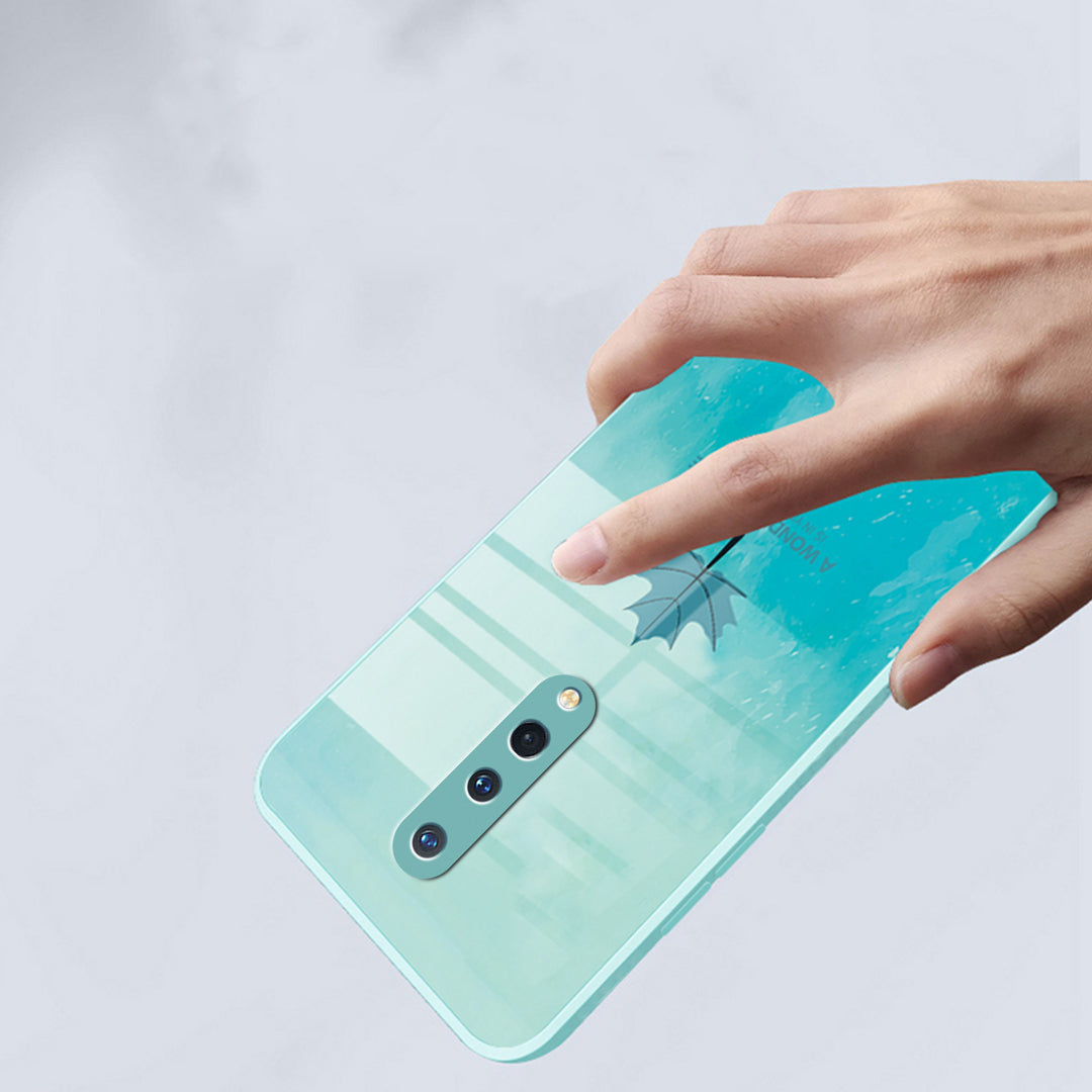 OnePlus 7T Pro Watercolor Mapple Leaf Glass Case