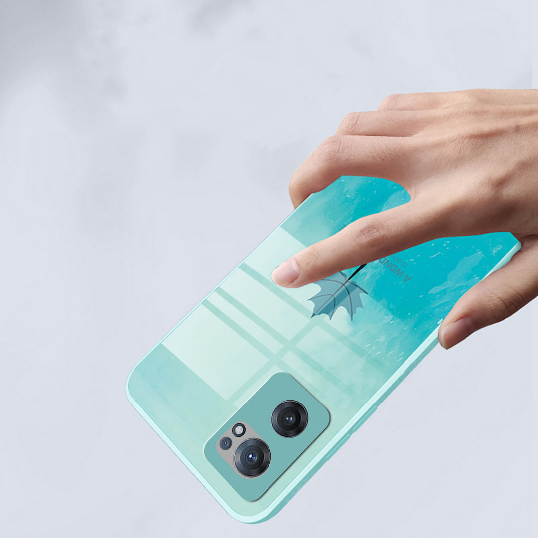 OnePlus Nord CE 2 Watercolor Mapple Leaf Glass Case