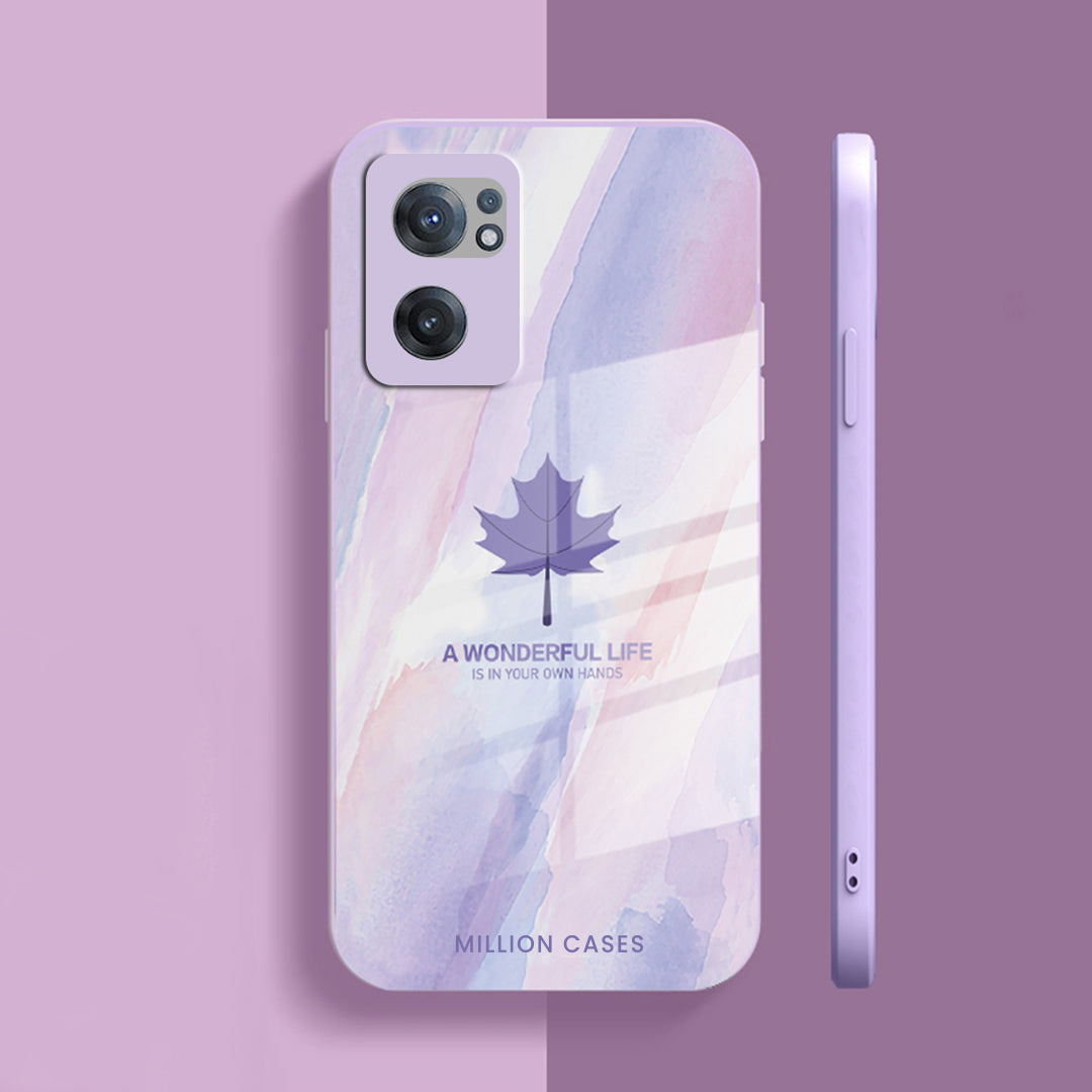 OnePlus Nord CE 2 Watercolor Mapple Leaf Glass Case