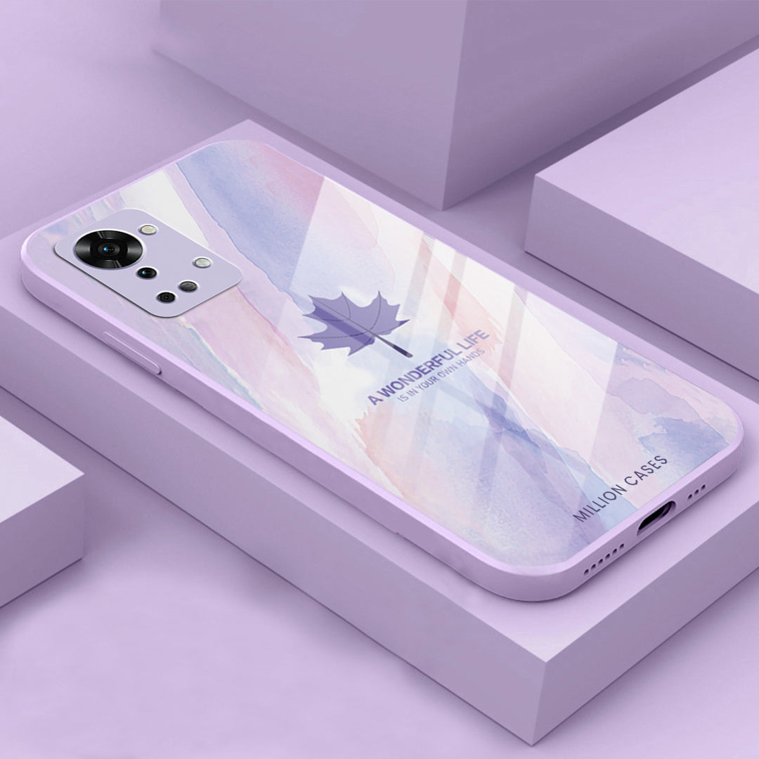 OnePlus Nord 2T Watercolor Mapple Leaf Glass Case