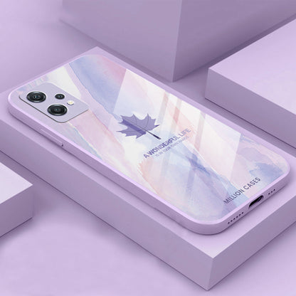 Watercolor Mapple Leaf Glass Case - OnePlus Nord