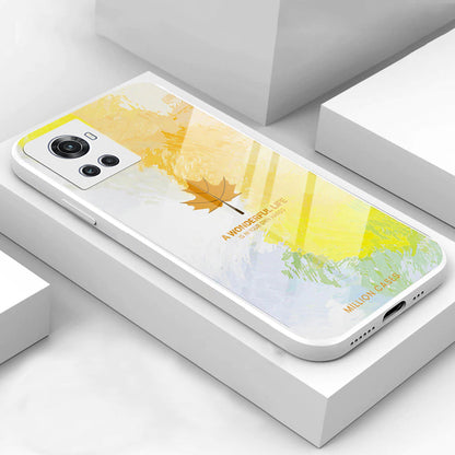 Watercolor Mapple Leaf Glass Case - OnePlus Nord