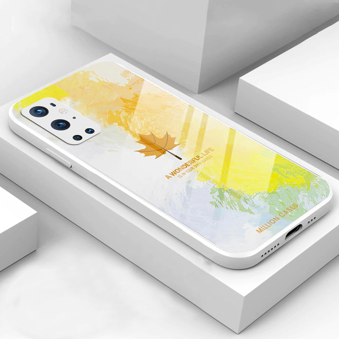 Watercolor Mapple Leaf Glass Case - OnePlus Nord