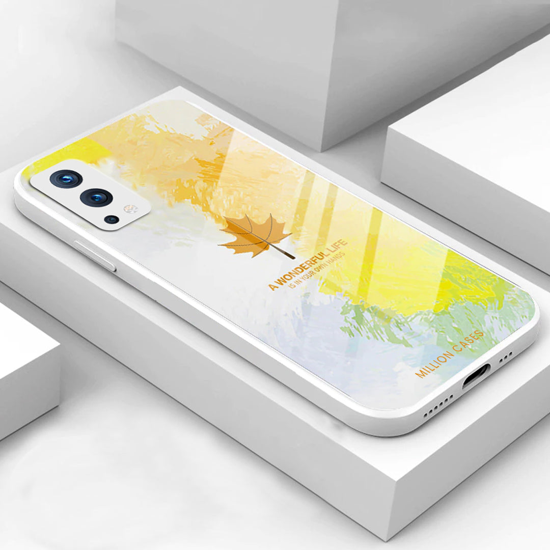 OnePlus Nord 2 Watercolor Mapple Leaf Glass Case