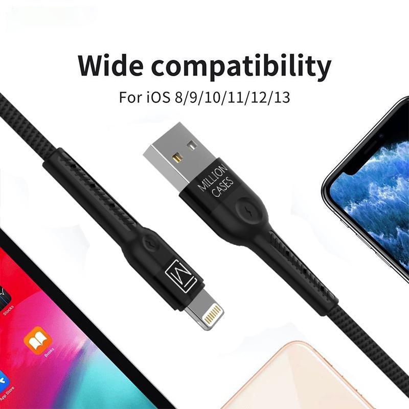 Million Cases Tough Braided Fast Charging Lightning Cable